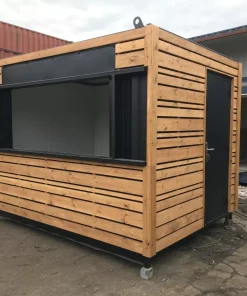 10ft x 8ft Cladded Food & Drink Outlet Shipping Container – Portable Food Service Unit - Urban Shipping Containers