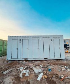 20ft Portable Shipping Container Bathroom Unit – 5 Separate Restrooms & Washrooms -