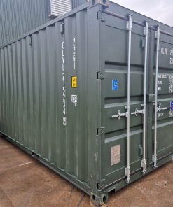 New 20Ft Shipping Container One Trip Green Easy Opening Door - Urban Shipping Containers