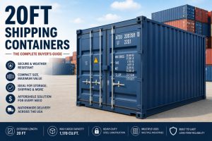 20ft shipping container guide featuring a standard steel cargo container for secure storage, transportation, and commercial applications.